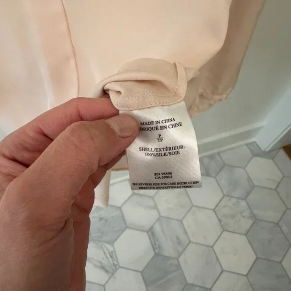 Pink 100% Silk Theory Blouse - Picture 2 of 3